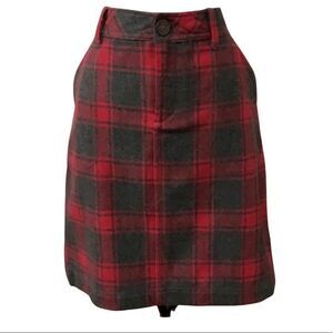 NWOT Eddie Bauer Wool Blend plaid Skirt 2P